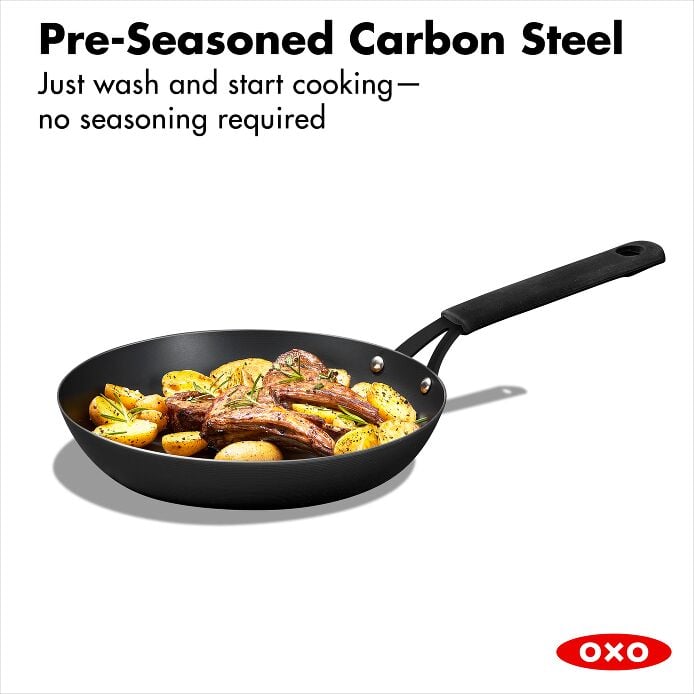 Carbon Steel Obsidian Series 10-Inch Frypan with Silicone Sleeve V1