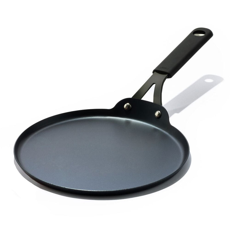Obsidian Carbon Steel 10-Inch Crêpe Pan with Silicone Sleeve S9
