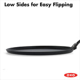 Obsidian Carbon Steel 10-Inch Crêpe Pan with Silicone Sleeve S9
