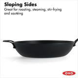 Carbon Steel Obsidian Series 12-Inch Wok with Silicone Sleeve P4