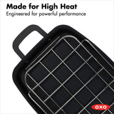 Carbon Steel Obsidian Series Roaster with Rack X4