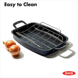 Carbon Steel Obsidian Series Roaster with Rack X4