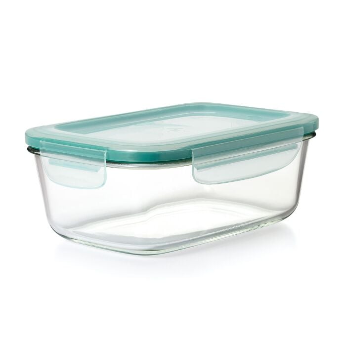 Smart Seal 8 Cup Glass Rectangle Container - Teal B4