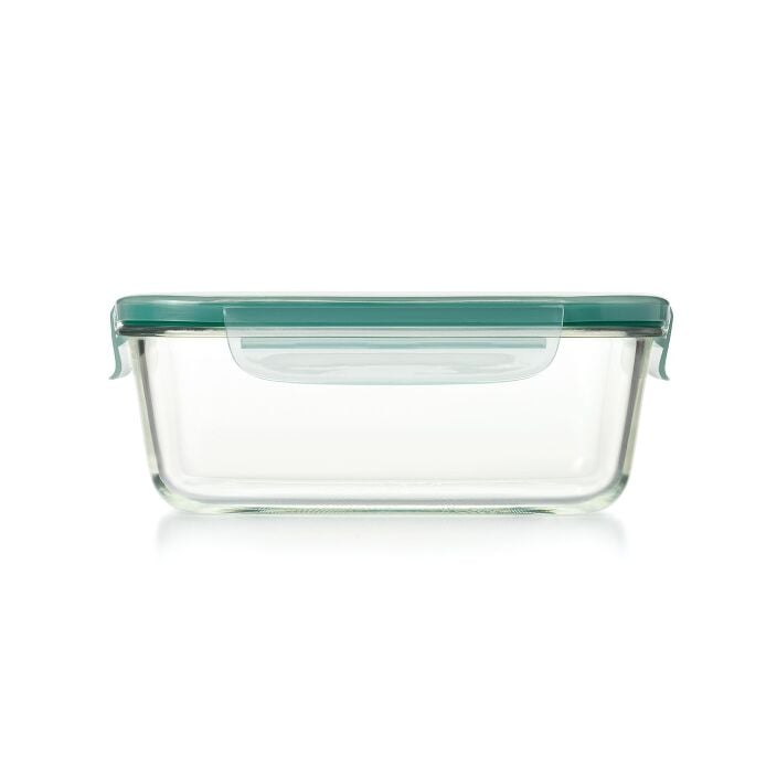 Smart Seal 8 Cup Glass Rectangle Container - Teal B4