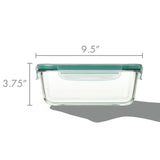 Smart Seal 8 Cup Glass Rectangle Container - Teal A8