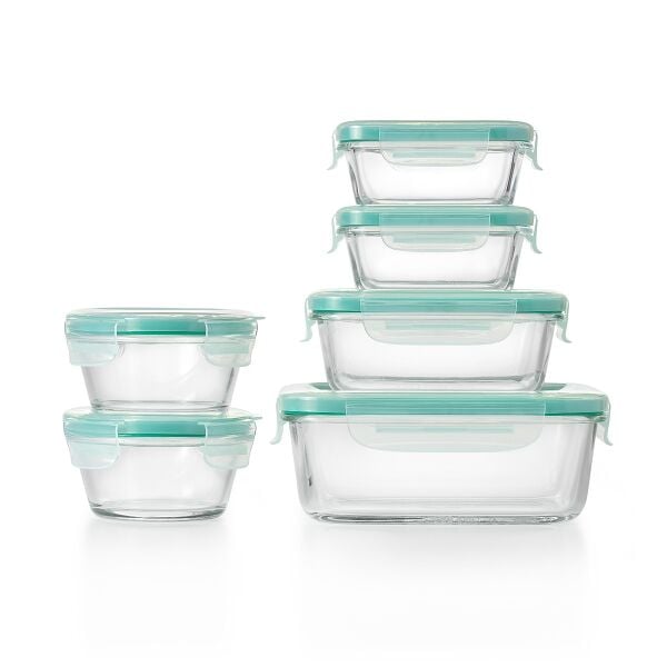 OXO Good Grips 12 Piece Smart Seal Glass Container Set V5