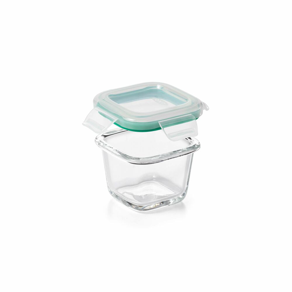 4 Piece Smart Seal Glass Mini Square Container Set V9