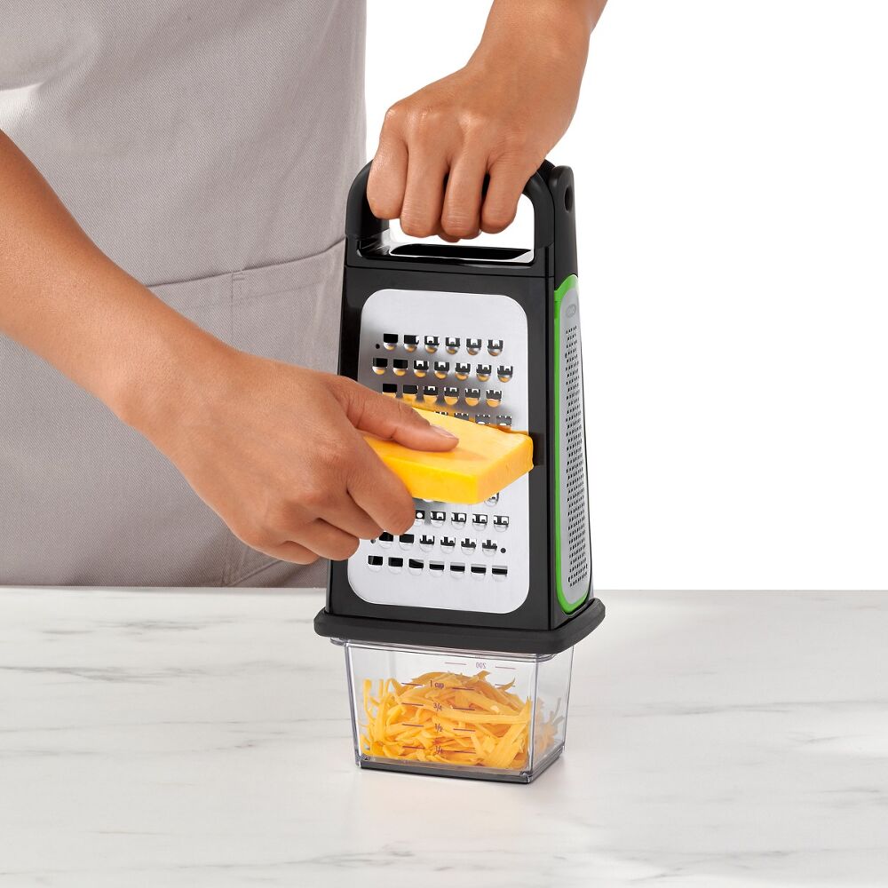 Etched Box Grater With Removable Zester U5