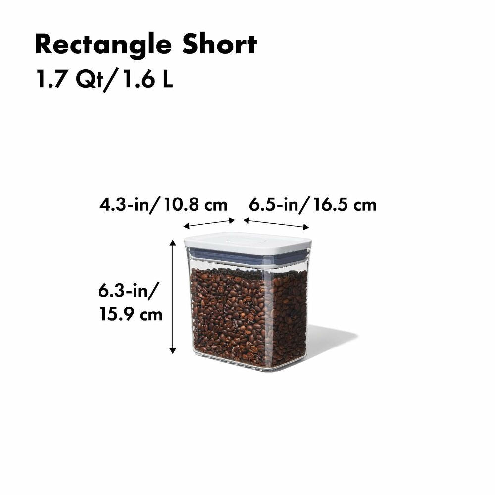 POP Container - Rectangle Short (1.7 Qt/1.6 L) - Matte Black I6
