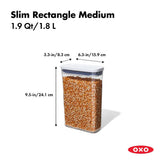 POP Container - Slim Rectangle Medium (1.9 Qt.) K8