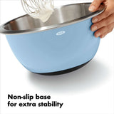 3-Piece Stainless Steel Mixing Bowl Set - Blue/Gray I7
