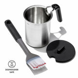 Grilling Basting Pot and Brush Set P0