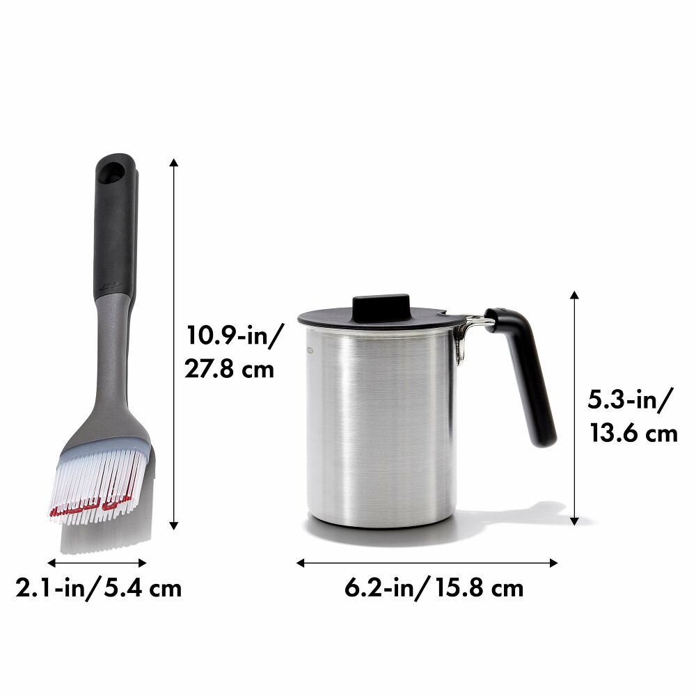 Grilling Basting Pot and Brush Set P0