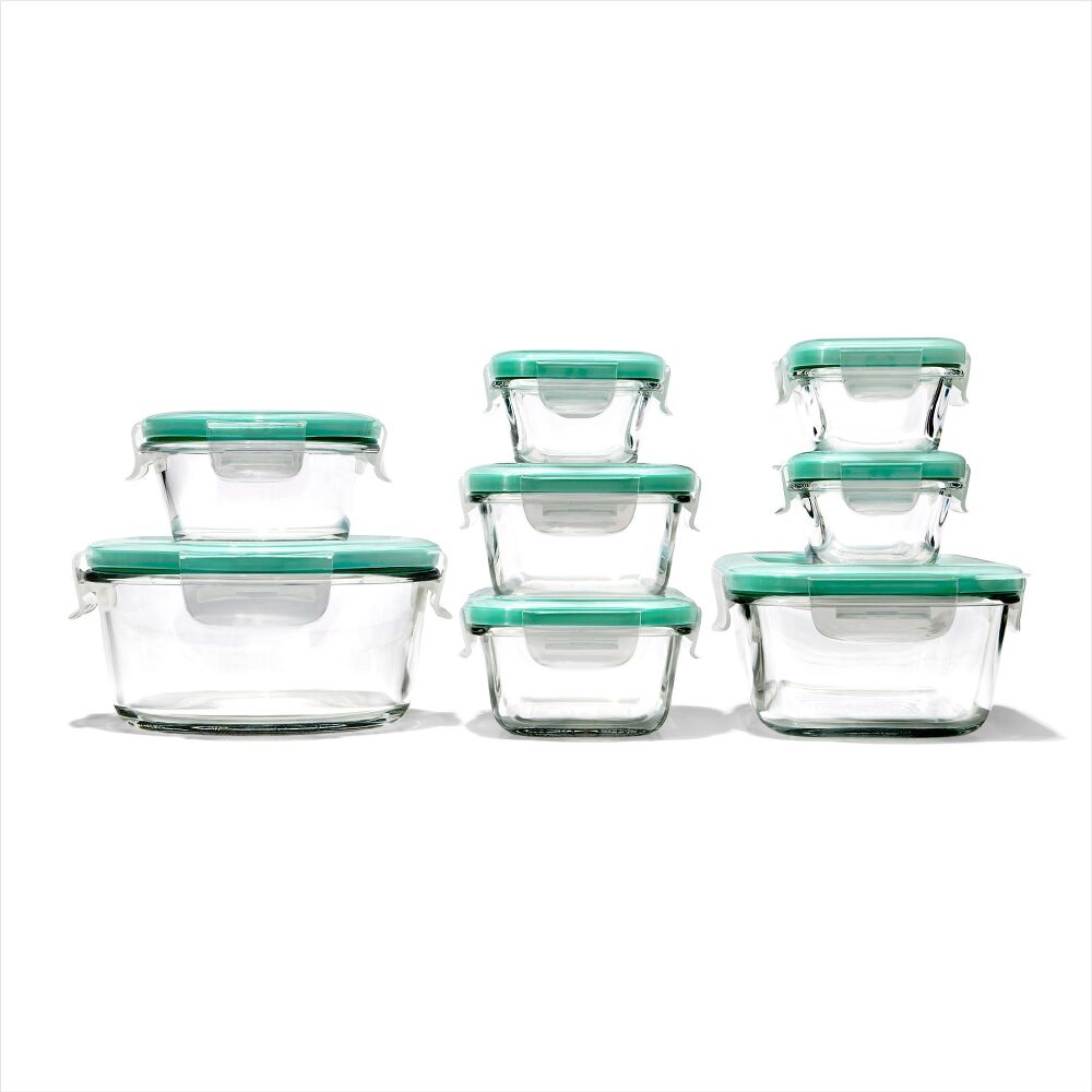 16 Piece Glass Smart Seal Everyday Container Set D1