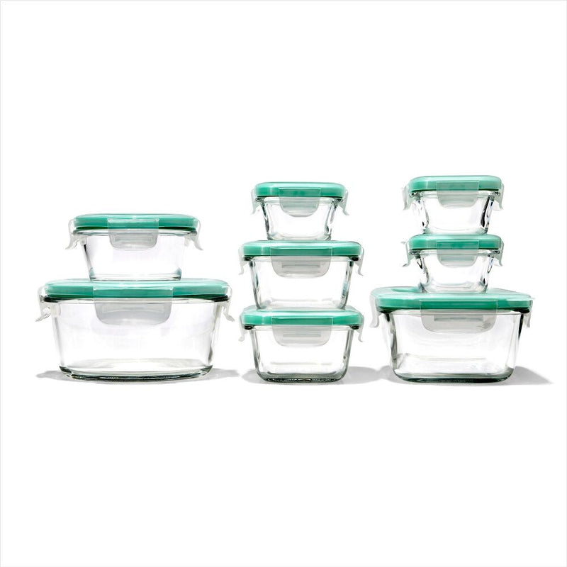 16 Piece Glass Smart Seal Everyday Container Set D1