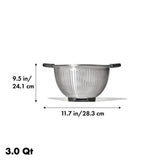 Stainless Steel 3 qt./ 2.8L Colander M1
