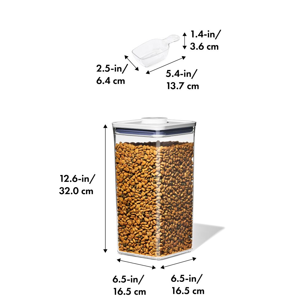 OXO Good Grips Pet POP Container – 6.0 Qt/5.7 L with Half Scoop K9