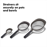 OXO Good Grips 3 Piece Strainer Set X8