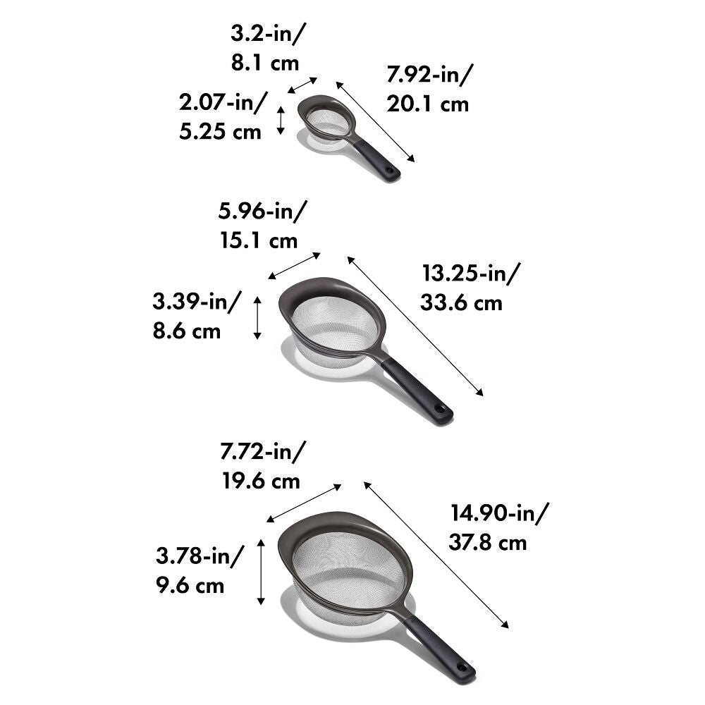 OXO Good Grips 3 Piece Strainer Set X8