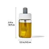Glass Oil Bottle and Silicone Brush Set O2