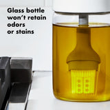 Glass Oil Bottle and Silicone Brush Set O2