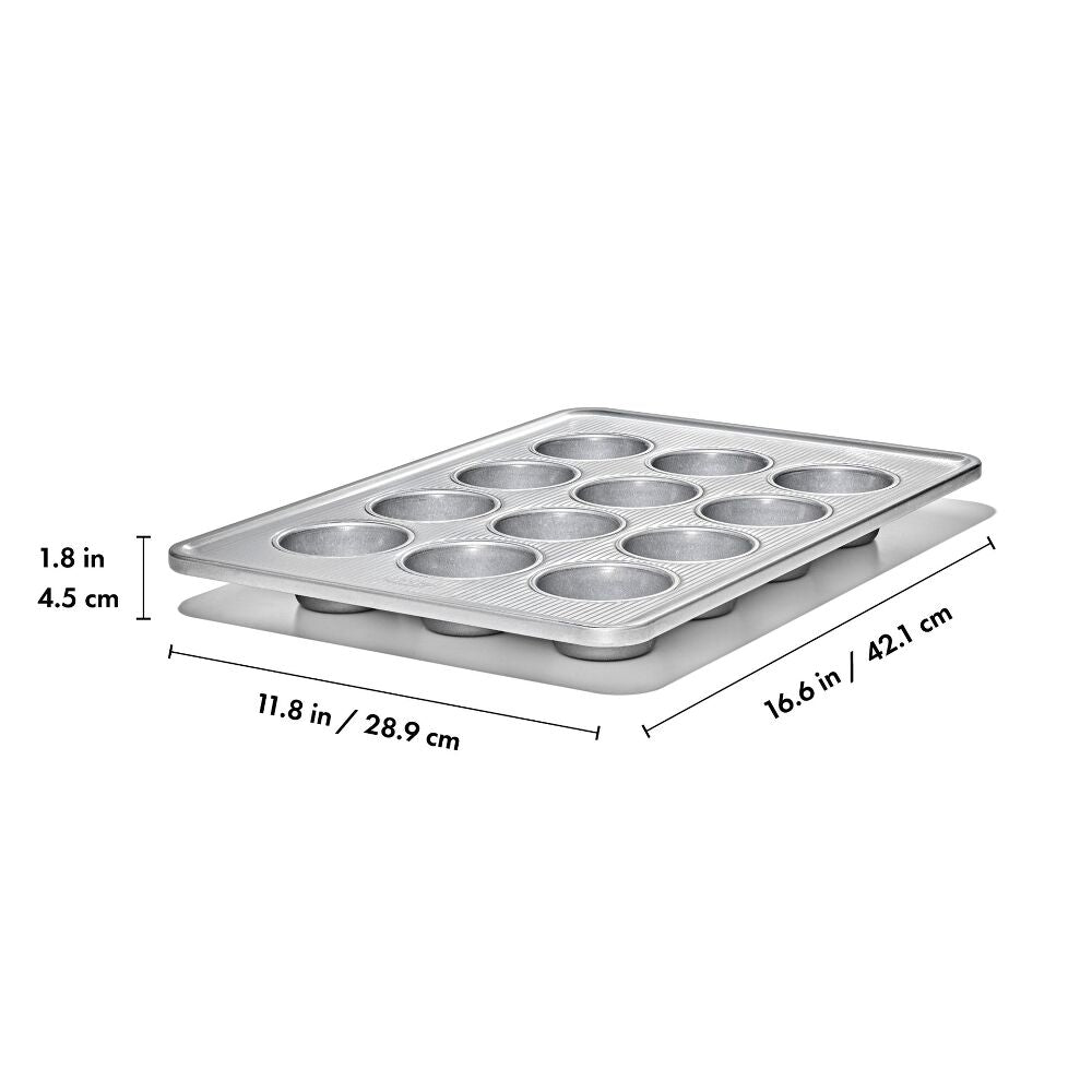 Nonstick Pro Clear Coated 12 Cup Muffin Pan C1