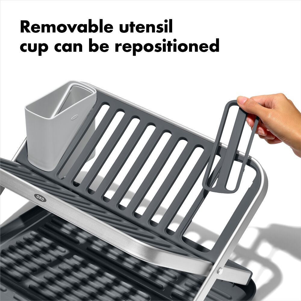 OXO Good Grips Aluminum Fold Flat Dish Rack F1