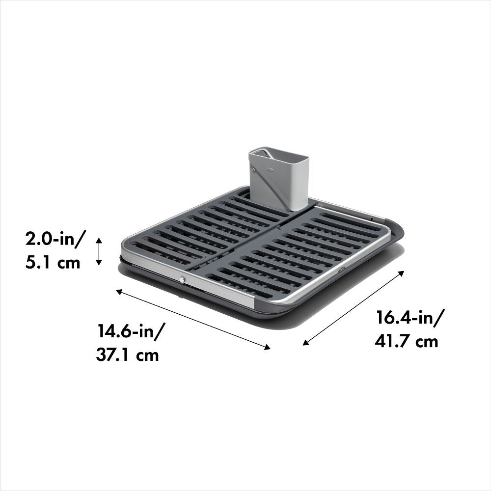 OXO Good Grips Aluminum Fold Flat Dish Rack F1