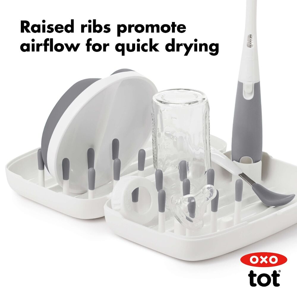 On-the-Go Drying Rack with Bottle Brush E0