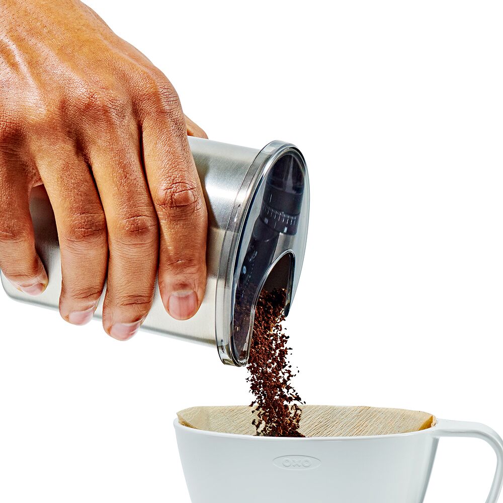 Replacement Coffee Grounds Container for Conical Burr Coffee Grinder - Stainless Steel R8