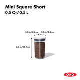 POP Container - Mini Square Short (0.5 Qt.) U1