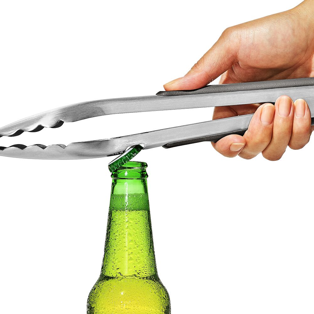 OXO Outdoor 10.5in Camp Stove Tongs with Bottle Opener B1