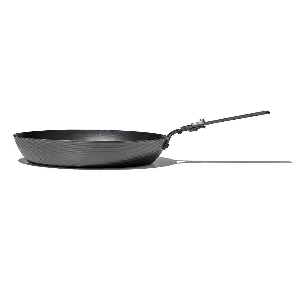 Outdoor 12-inch Carbon Steel Pan with Removable Handle T7