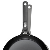 Outdoor 12-inch Carbon Steel Pan with Removable Handle T7