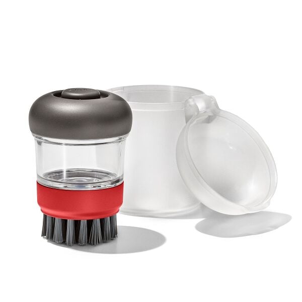 Outdoor Soap Dispensing Dish Brush with Storage Case S2