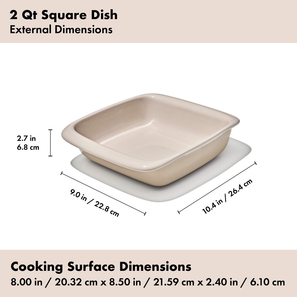 2 Qt Square Stoneware Baking Dish G3
