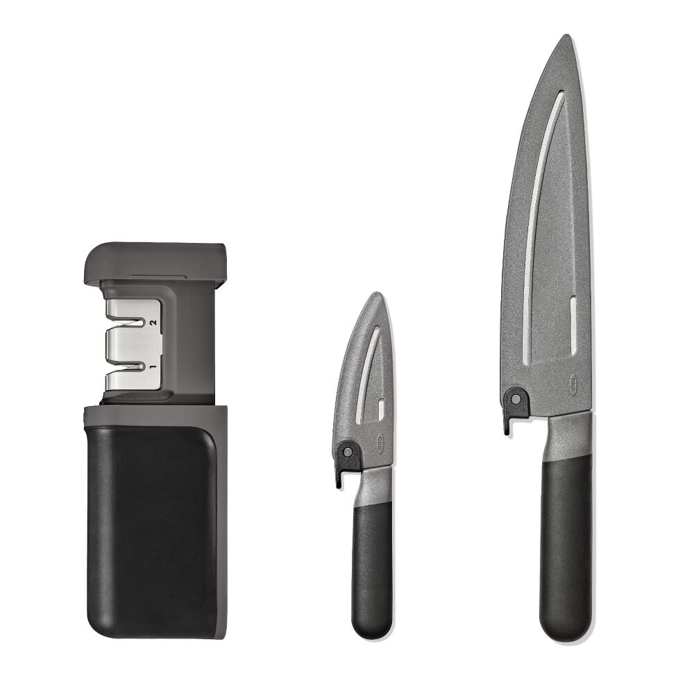 3-Piece Knife & Sharpener Set G0