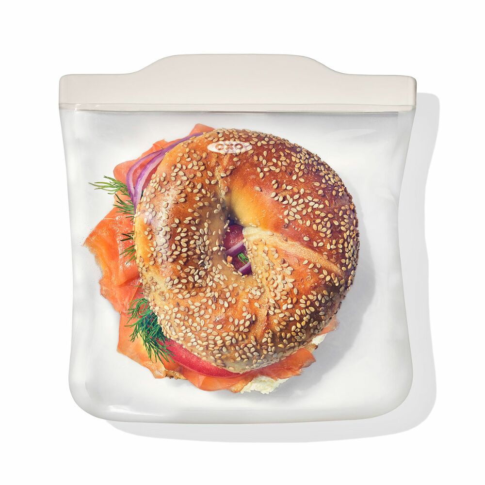 Silicone Reusable Bag -  4 Piece Lunch Set - Oat/Lagoon L2