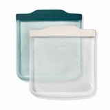 Silicone Reusable Bag -  4 Piece Lunch Set - Oat/Lagoon P0