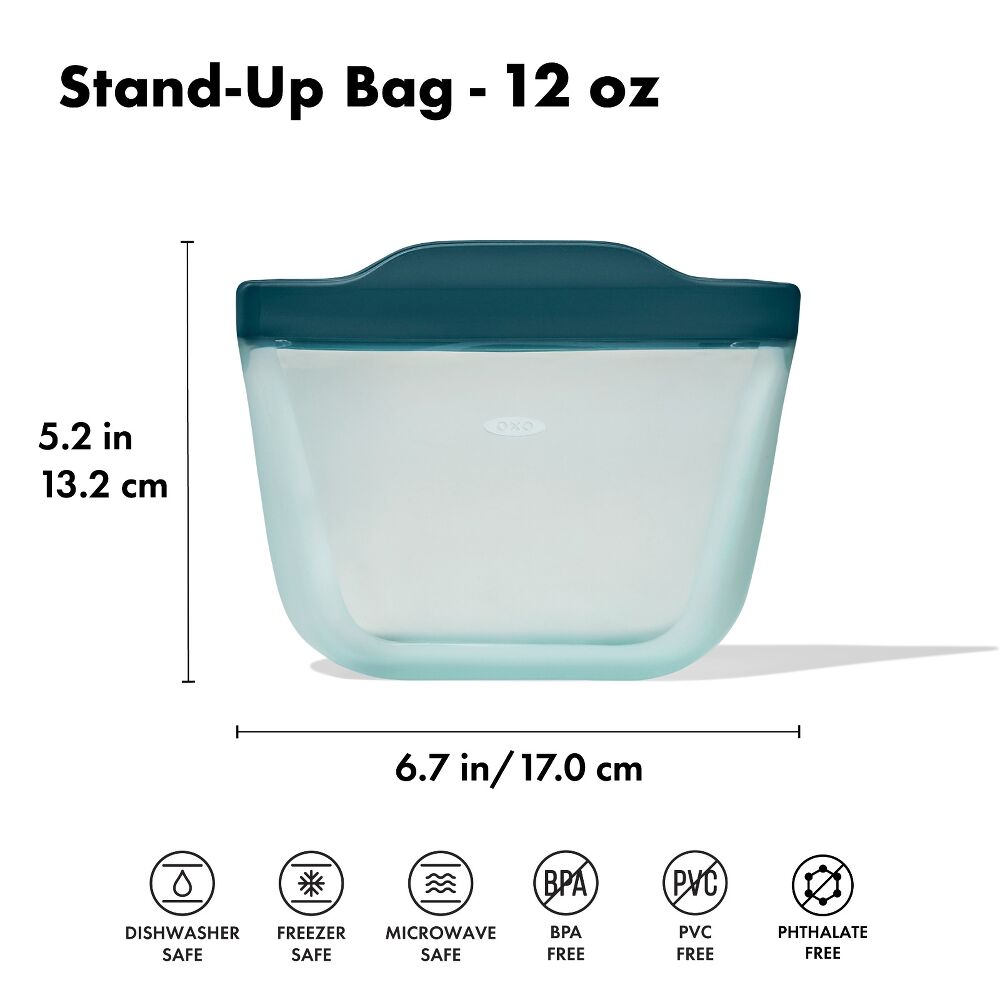 Silicone Reusable Bag - Stand-Up Snack (12 oz) – Lagoon M7