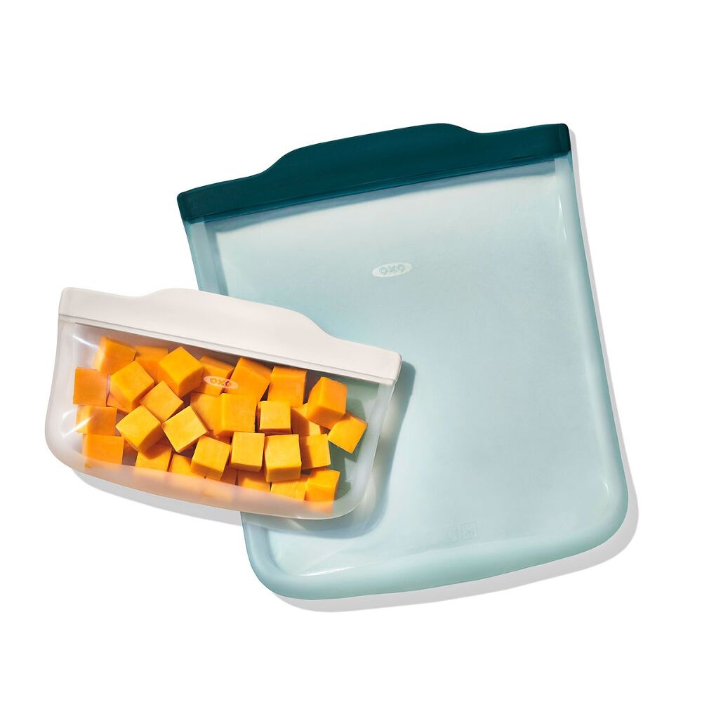 Silicone Reusable Bag - 4 Piece Starter Set - Oat/Lagoon L5
