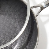 Trident Hybrid Non-Stick Stainless Steel 5 Qt Wok with Lid D5