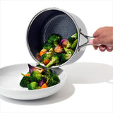 Trident Hybrid Non-Stick Stainless Steel 2.5 Qt Saucepan with Lid J7