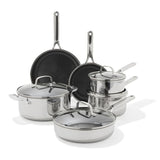 Trident Hybrid Non-Stick Stainless Steel 10-Piece Set C9