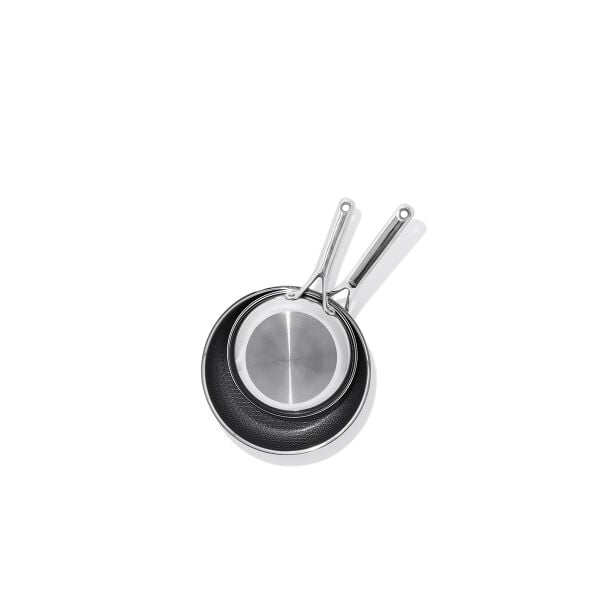 Trident Hybrid Non-Stick Stainless Steel 2-Piece Frypan Set G1