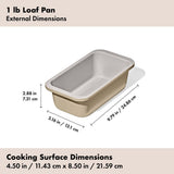 Non-Stick Pro Ceramic Coated Metal Bakeware 1 lb Loaf Pan P5