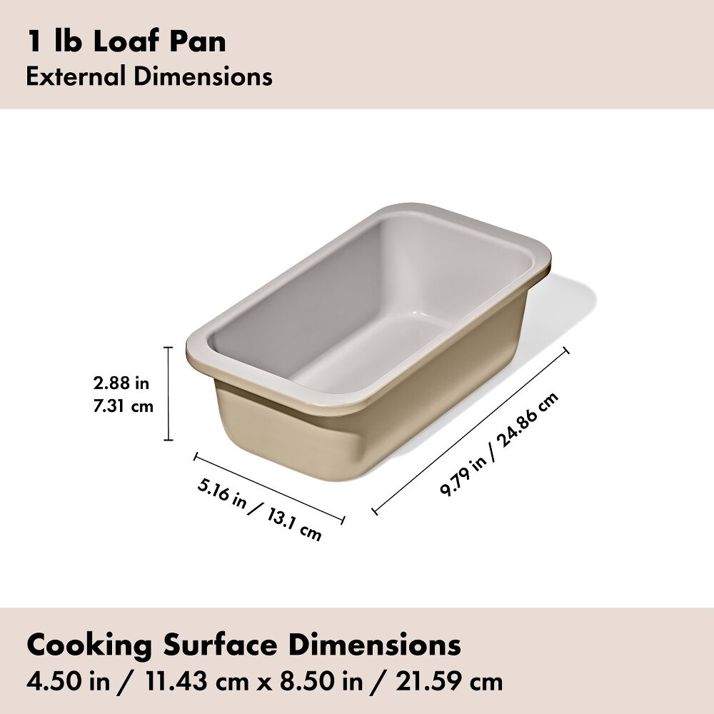 Non-Stick Pro Ceramic Coated Metal Bakeware 1 lb Loaf Pan P5