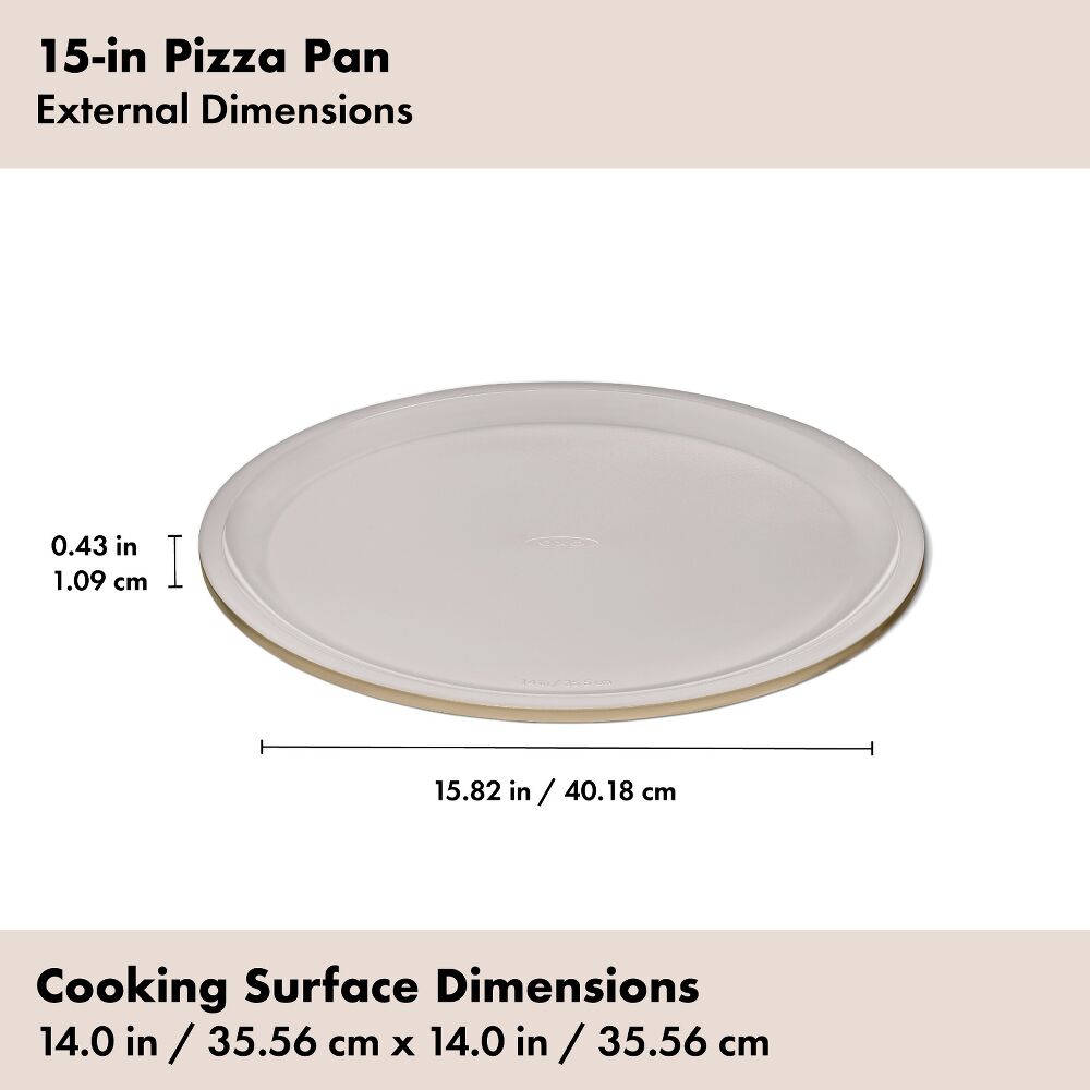 Non-Stick Pro Ceramic Coated Metal Bakeware 15” Pizza Pan F4