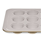 Non-Stick Pro Ceramic Coated Metal Bakeware 12 Cup Muffin Pan H4