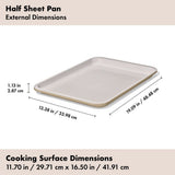 Non-Stick Pro Ceramic Coated Metal Bakeware Half Sheet Pan C4